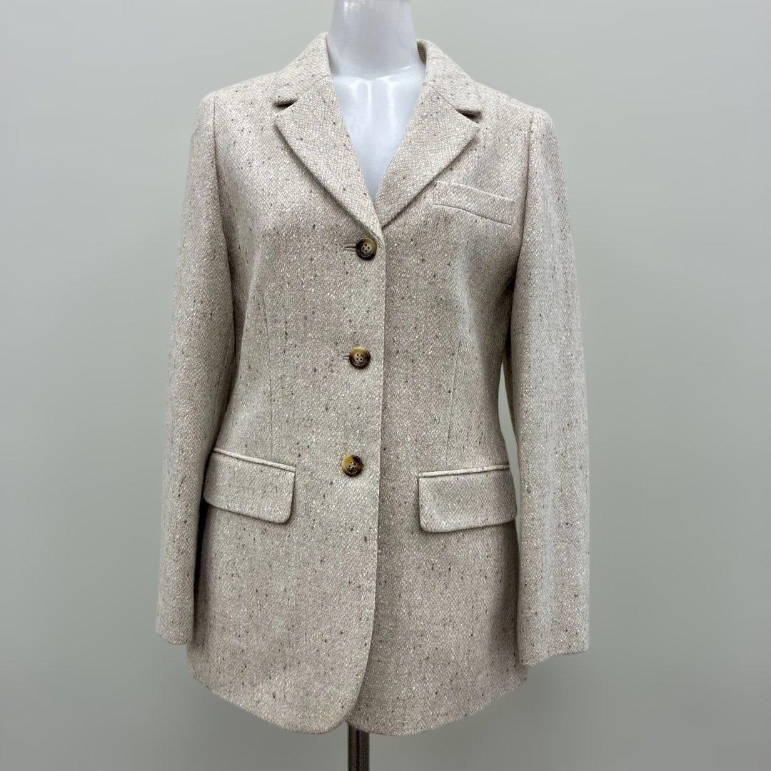 スキャパ　SCAPA アルパカ、アンゴラ、シルク混三つボタンジャケット