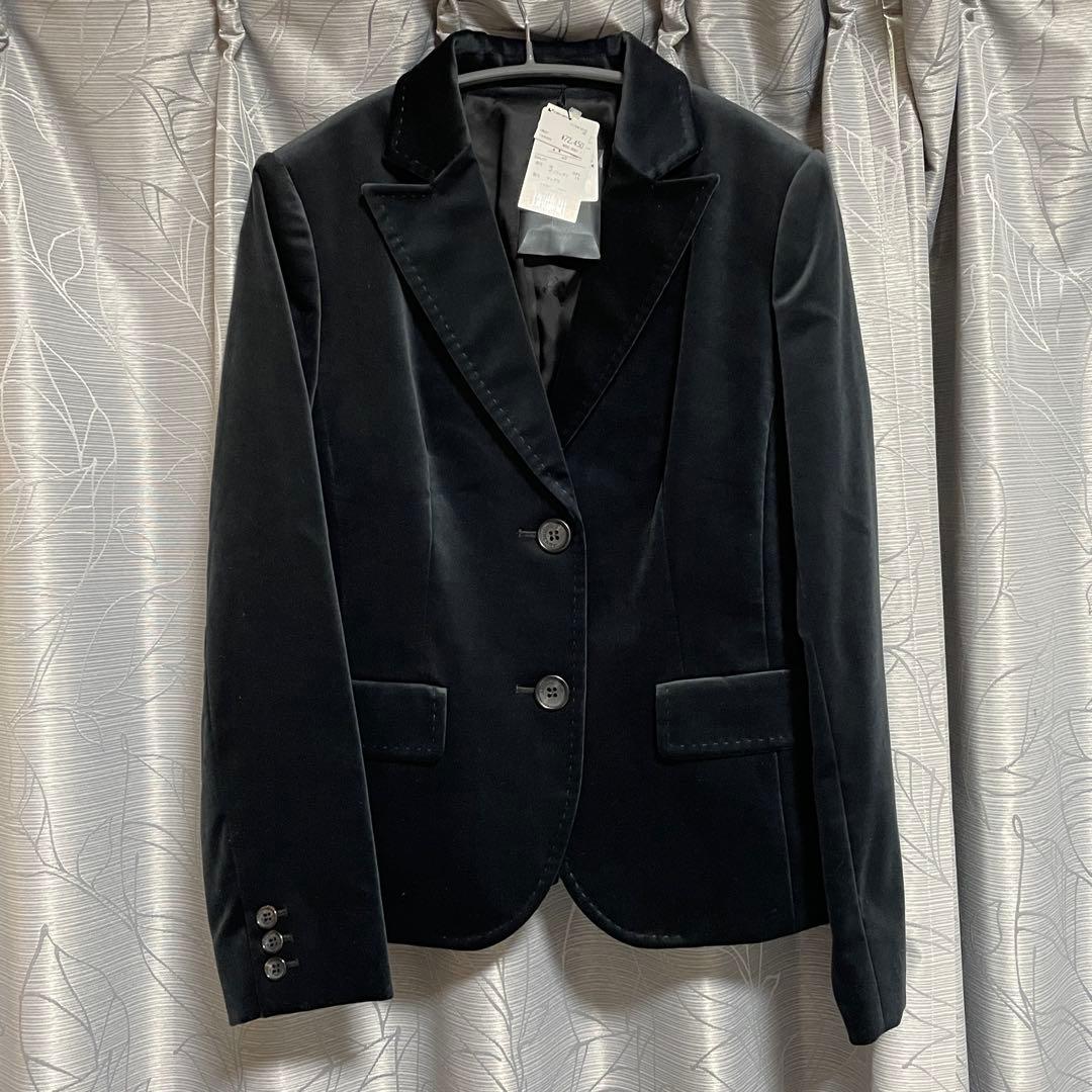 【新品タグ付】定価7万 バーバリーロンドン ベロア ジャケット 40 三陽商会