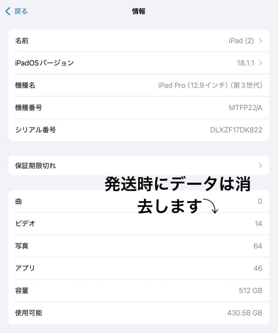 iPad Pro 第3世代 512GB 12.9インチ Apple Pencil