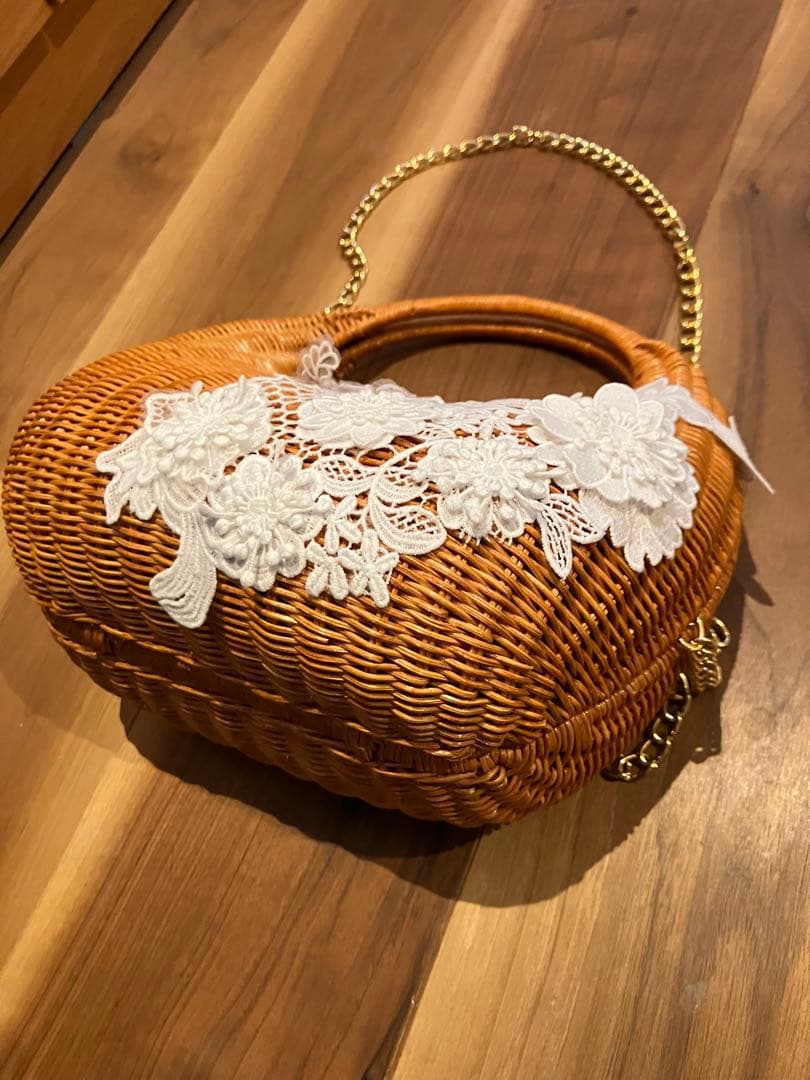 未使用　近沢レース　カゴバック　ショルダーバック