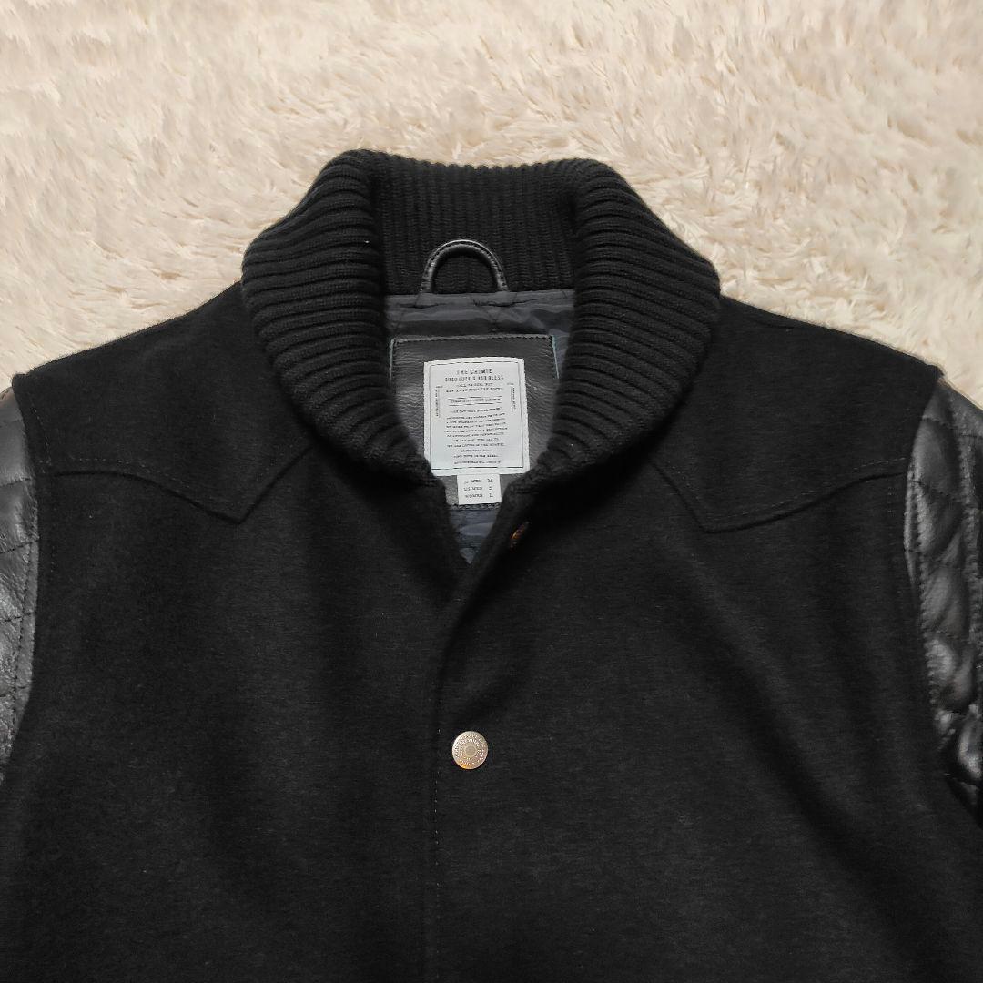 美品✨CRIMIE 袖レザー 牛革 ウール スタジアムジャケット M