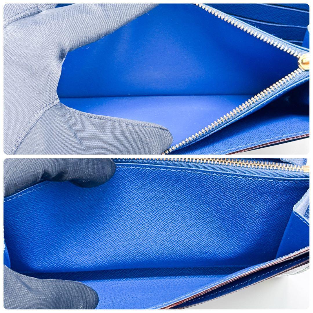 ルイヴィトン モノグラム ポルトフォイユ サラ マルチカラー 長財布 青 ブルー