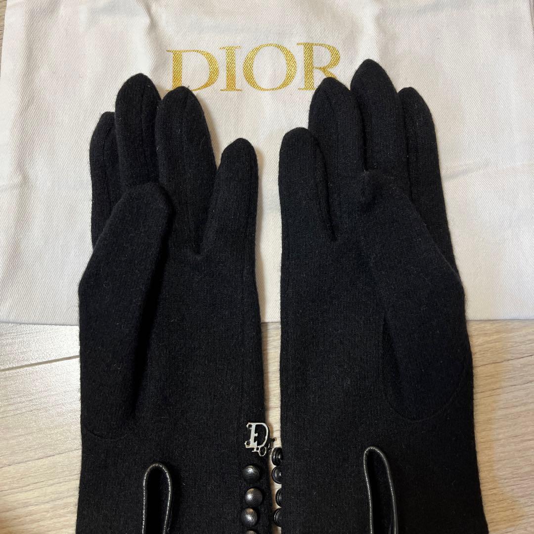 DIOR カシミア ブラックグローブ
