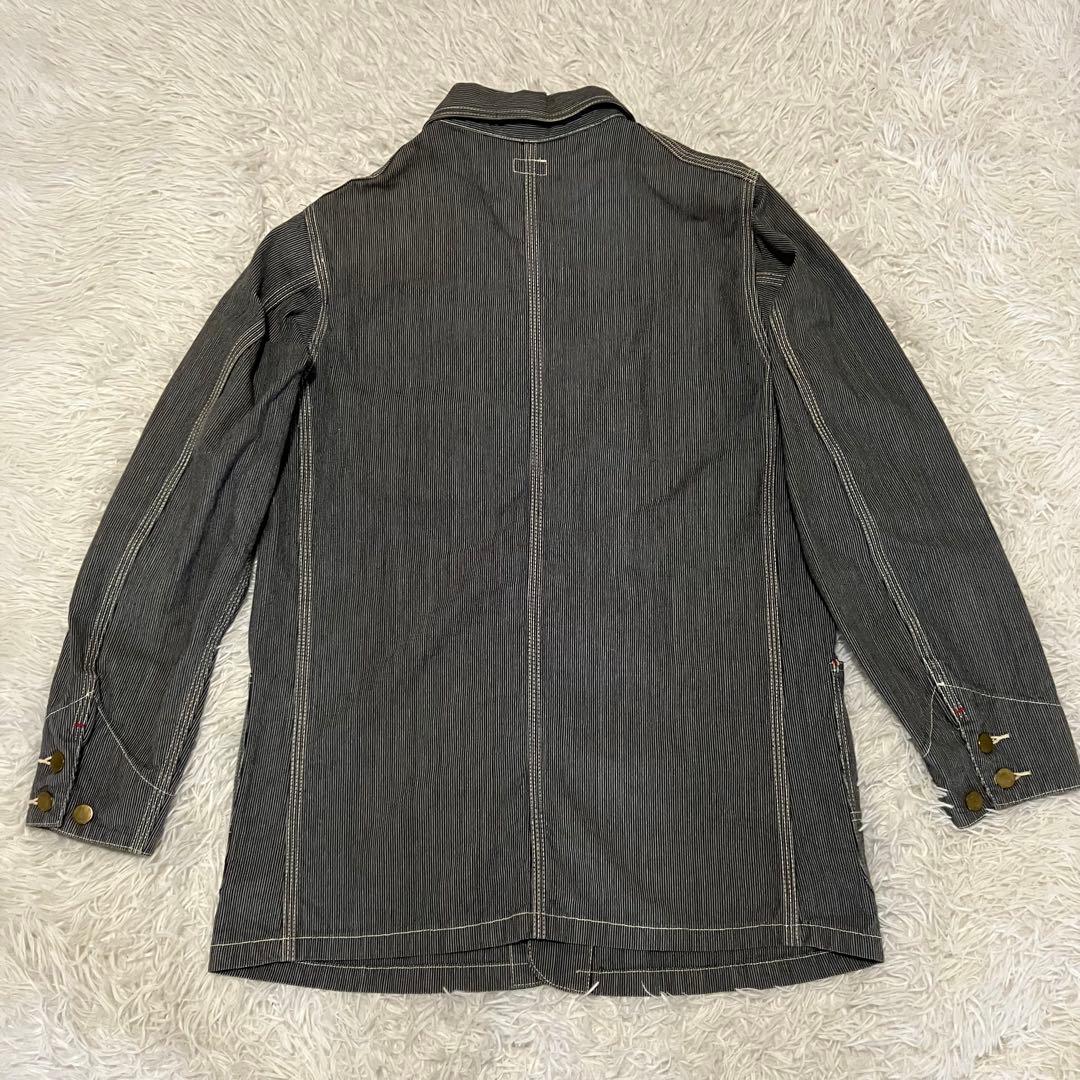 レア シュガーケーン ビームスコラボ ストライプカバーオール グレー Mサイズ