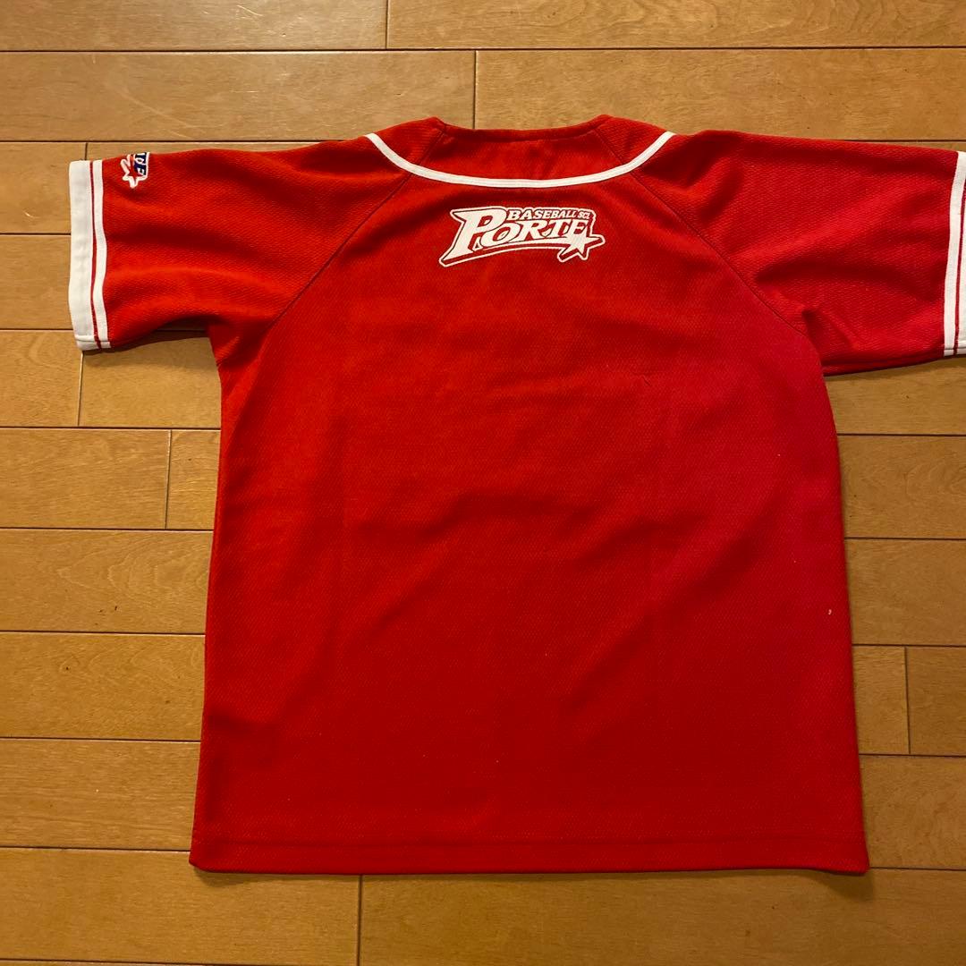 ポルテ野球ユニフォーム 赤 サイズ145