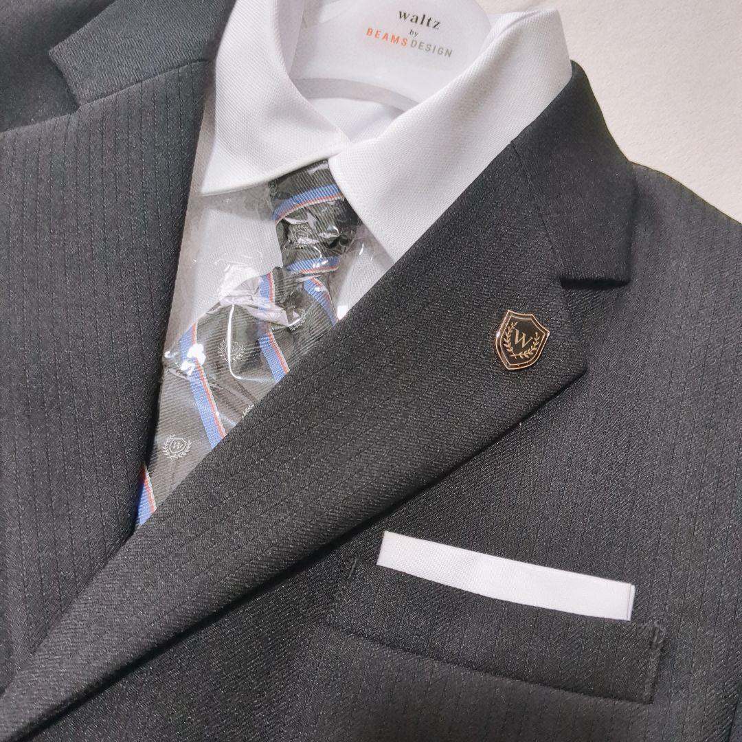 新品★ワルツバイビームスデザイン　3つ釦スーツ6点セット　160　ブラック