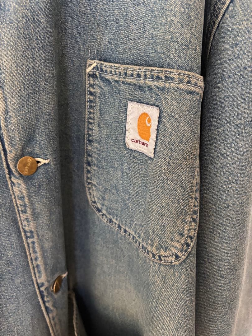 Carhartt デニムカバーオール　カーハート　ヴィンテージ　ボロ　ジャケット