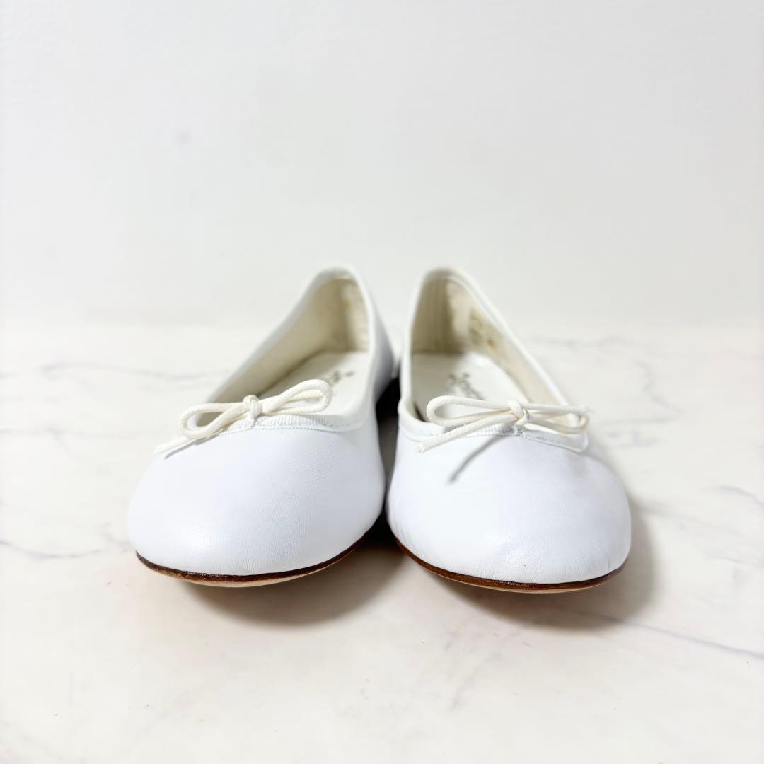 美品 レペット 37 サンドリオン フラットシューズ レザー ホワイト