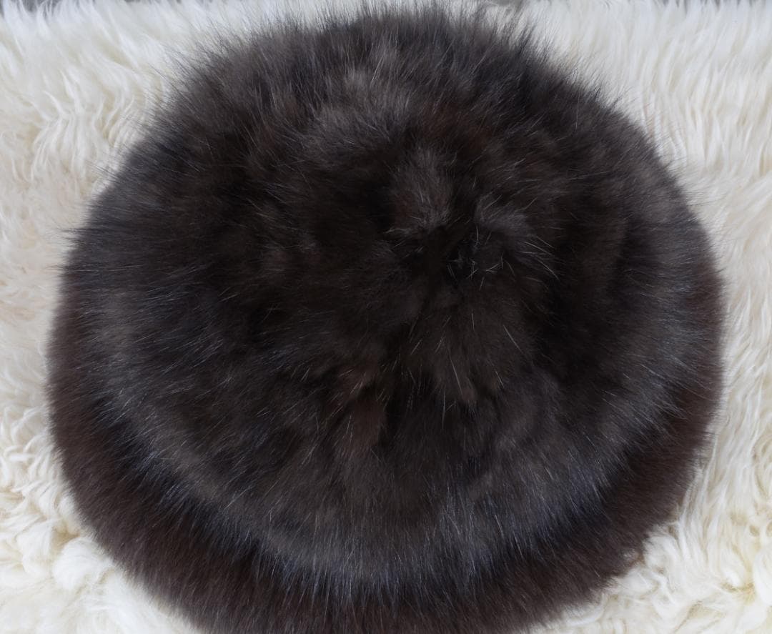 新品 上質セーブルと上品なフォックスの編込みハット ギフトプレゼント