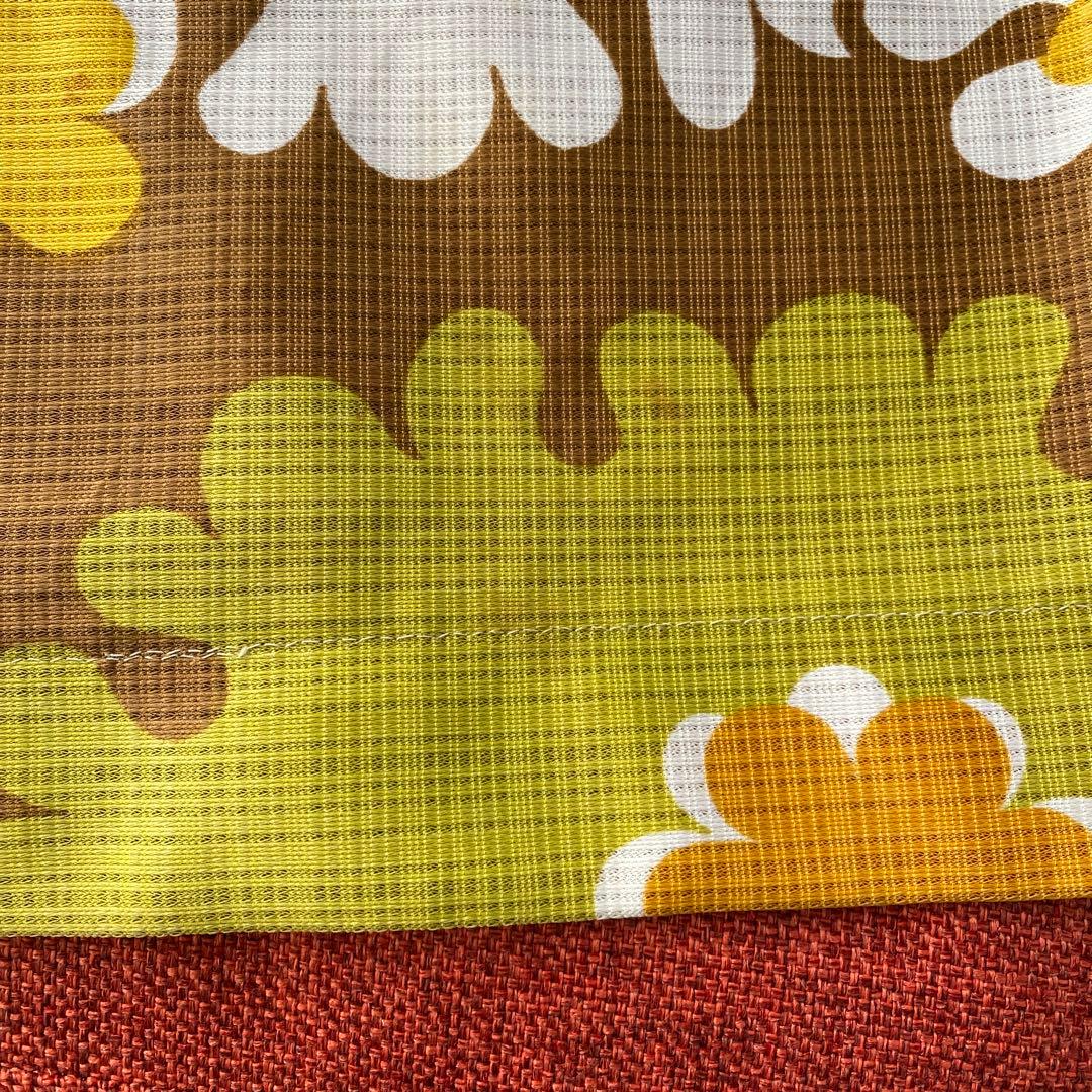 ミッドセンチュリー　カーテン　フラワー