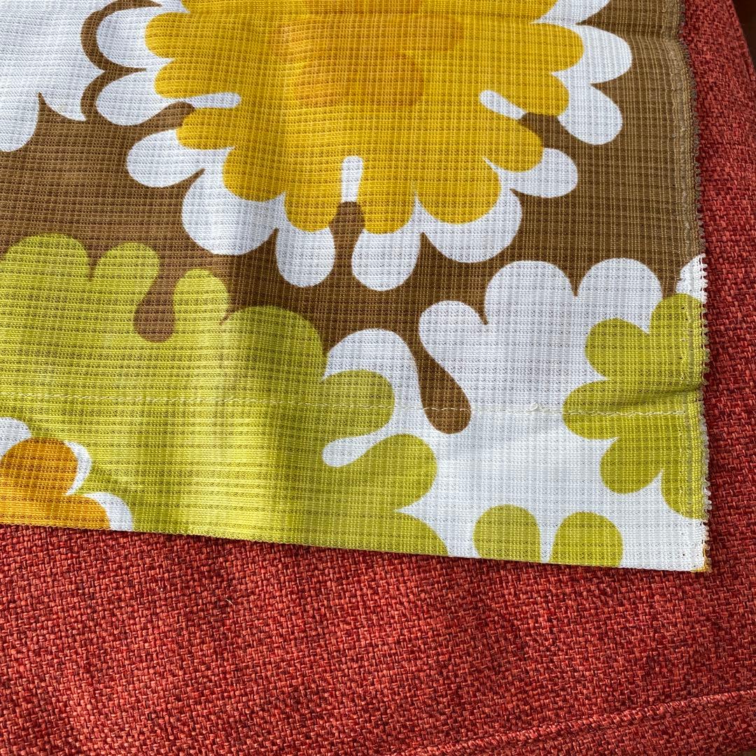 ミッドセンチュリー　カーテン　フラワー