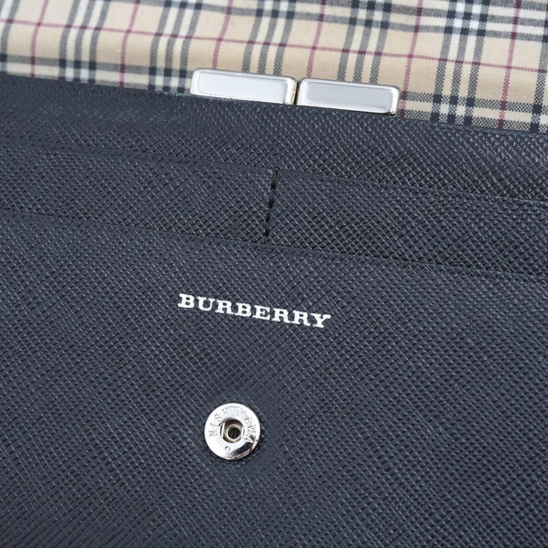 ✨未使用に近い✨　BURBERRY 長財布　ノバチェック　がま口　折り財布