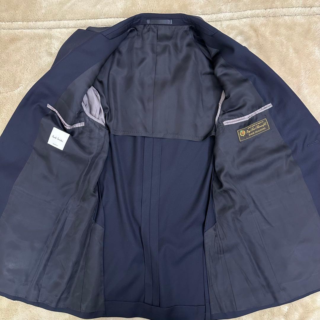 【ボタン欠け】Paul Smith×ロロピアーナ ネイビー スーツ ウール100