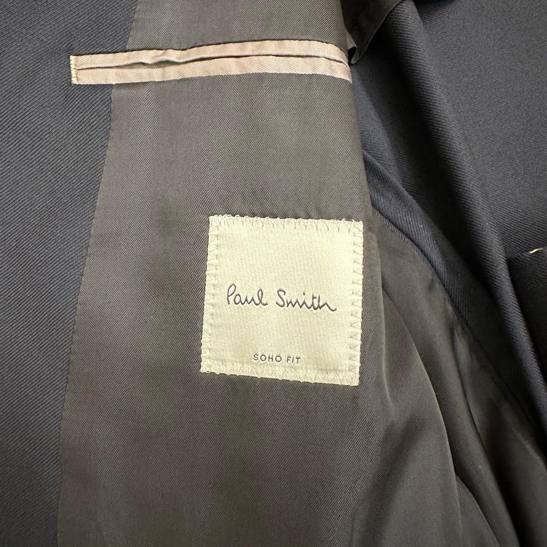 【ボタン欠け】Paul Smith×ロロピアーナ ネイビー スーツ ウール100