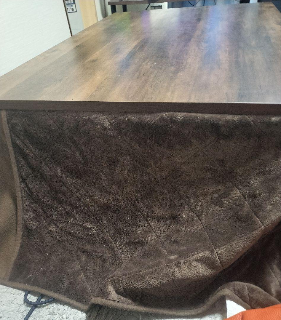 ブラウン 木製 こたつテーブル 大きめ