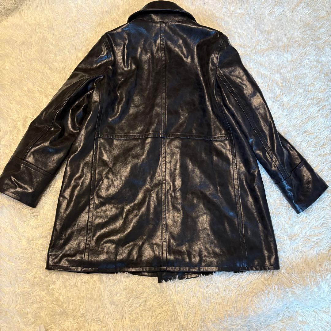 GU and beautiful people フェイク　レザー　コート　XXL