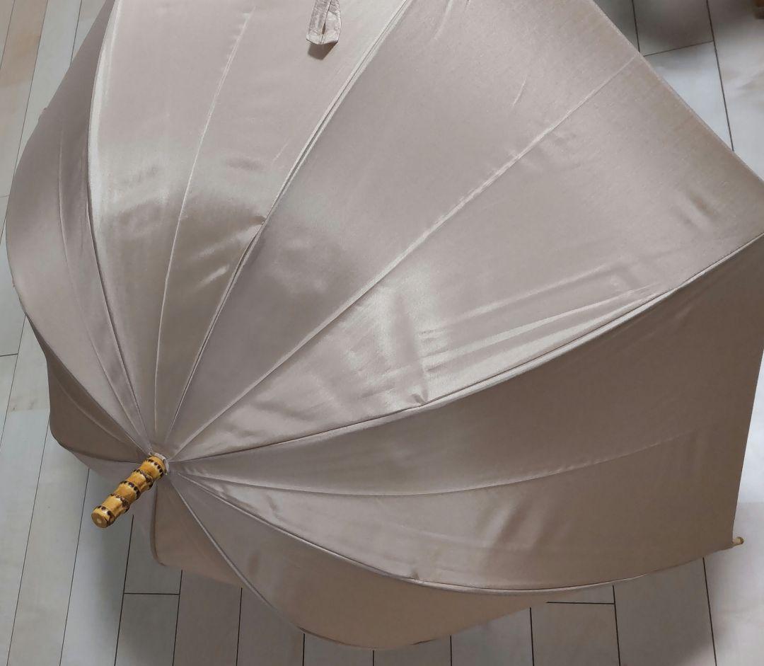 WAKAO ワカオ シャンパンゴールド 長傘 竹製ハンドル