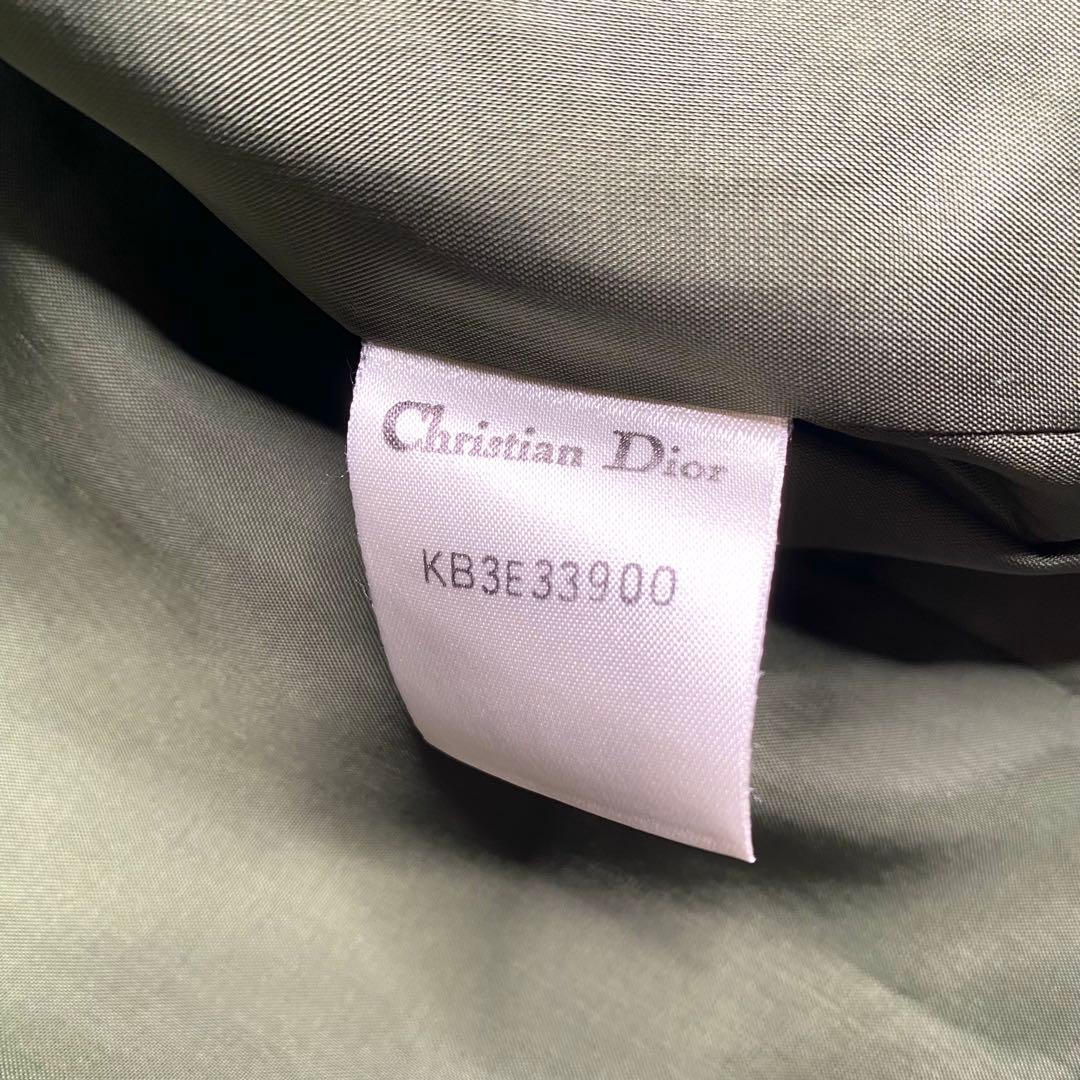 良品✨Christian Dior ノーカラー ジャケット ツイード チェック