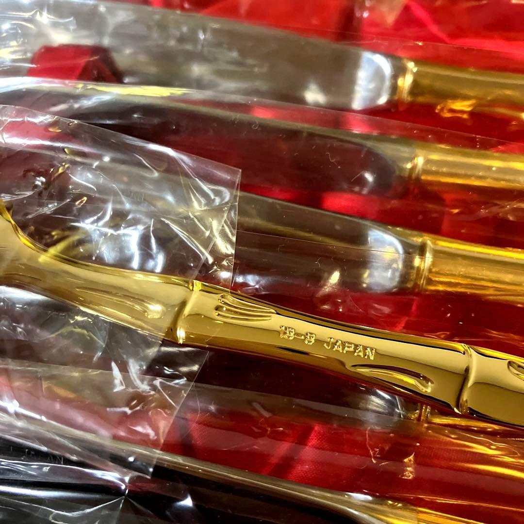 食楽工房　 バンブーディナーセット25PC(金メッキ仕上) カトラリーセット