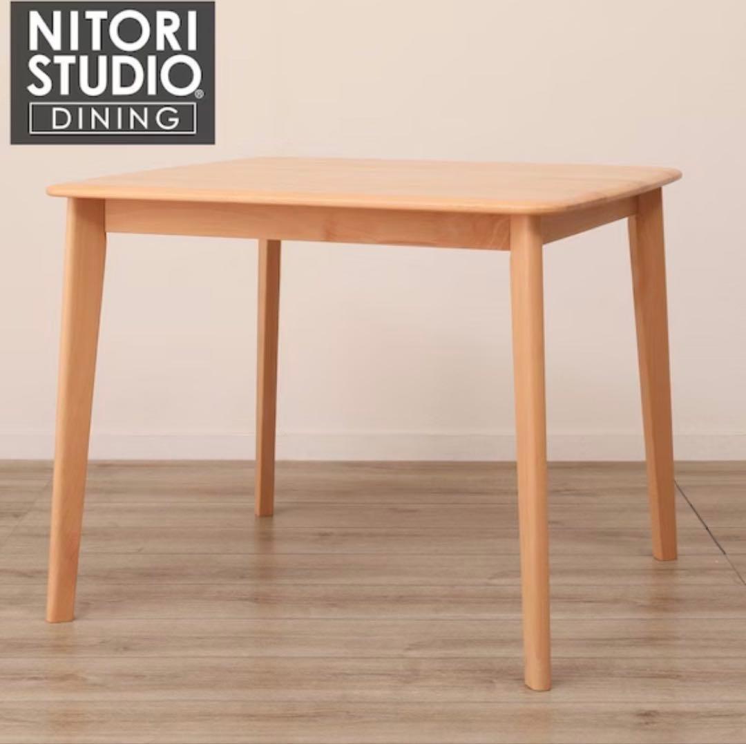 ニトリ Nコレクション　天然木 ダイニングテーブル T-01 90/NA