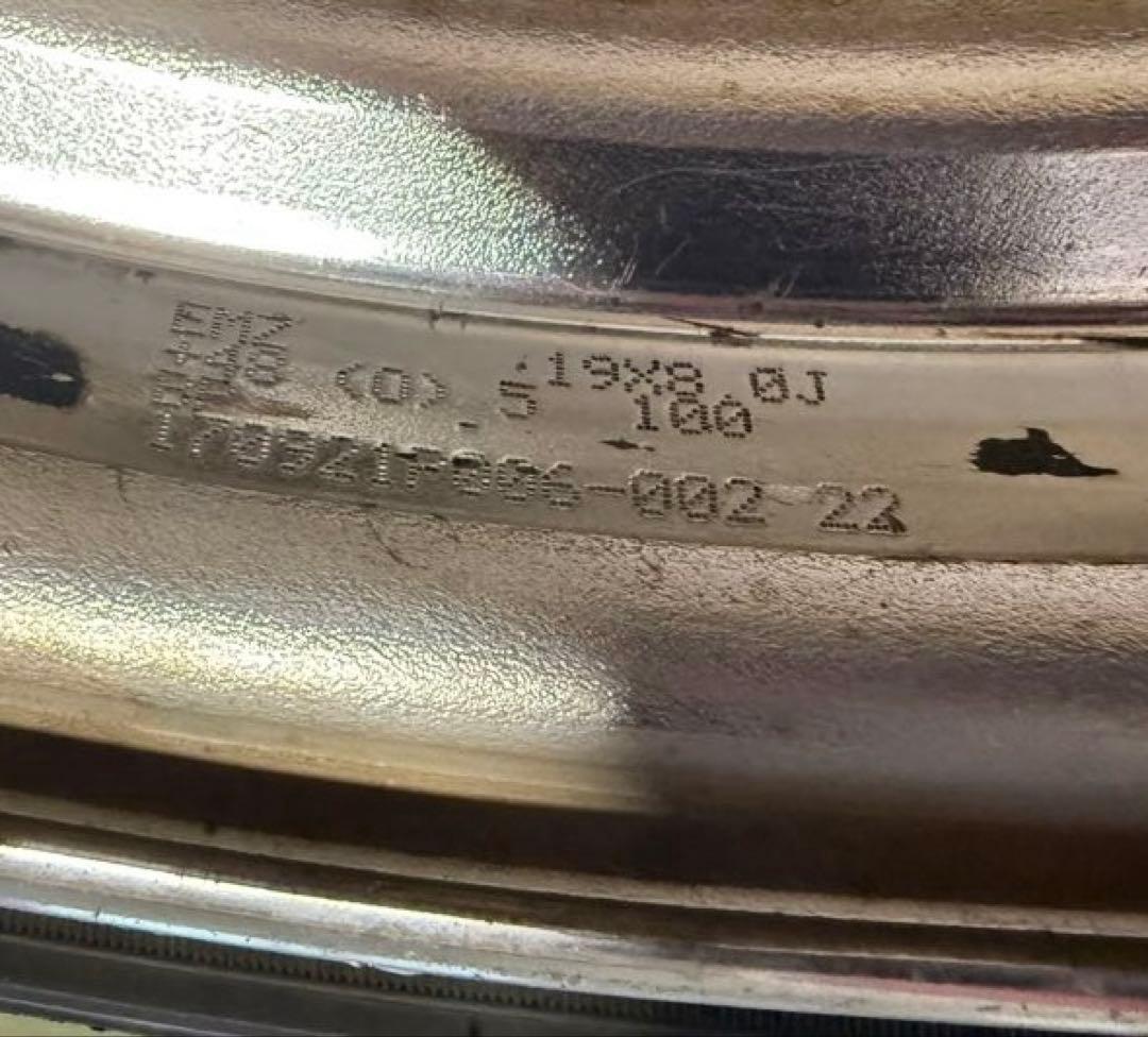 work EMITZ イミッツ19インチ タイヤセットPCD100 5穴 希少