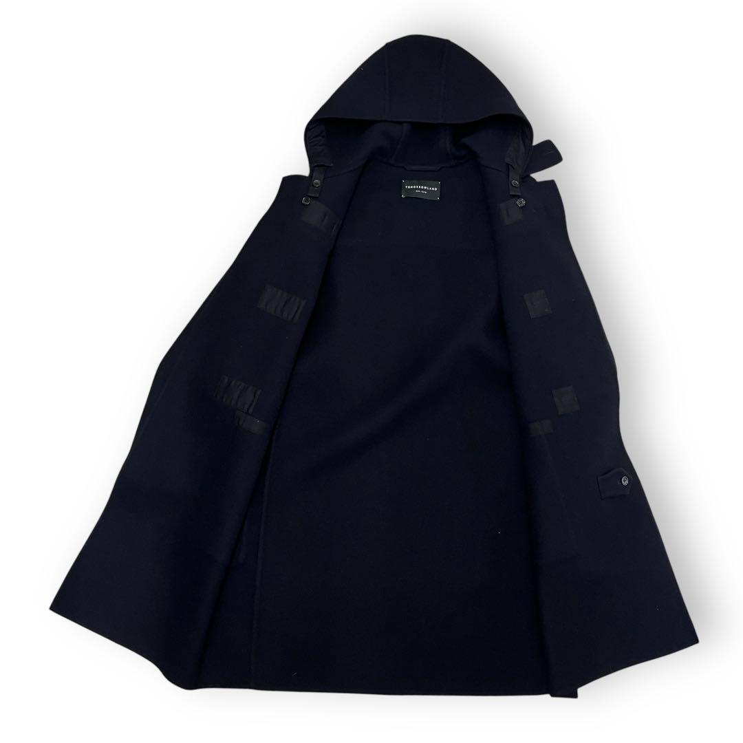 【実寸XL】TOMORROWLAND ダッフルコート カシミヤ混 ブラック