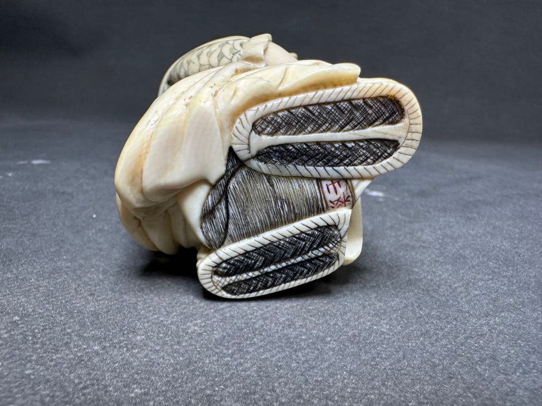 極上　天然素材　七福神　置物　根付　　アンティーク　和彫　骨董　飾り物　古美術品