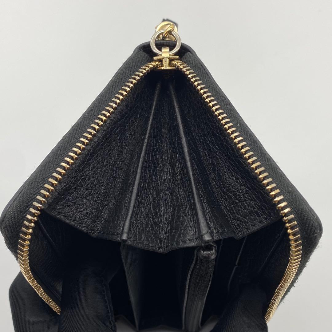 GUCCI・グッチ・長財布・ソーホー・タッセルチャーム・ラウンドファスナー・黒