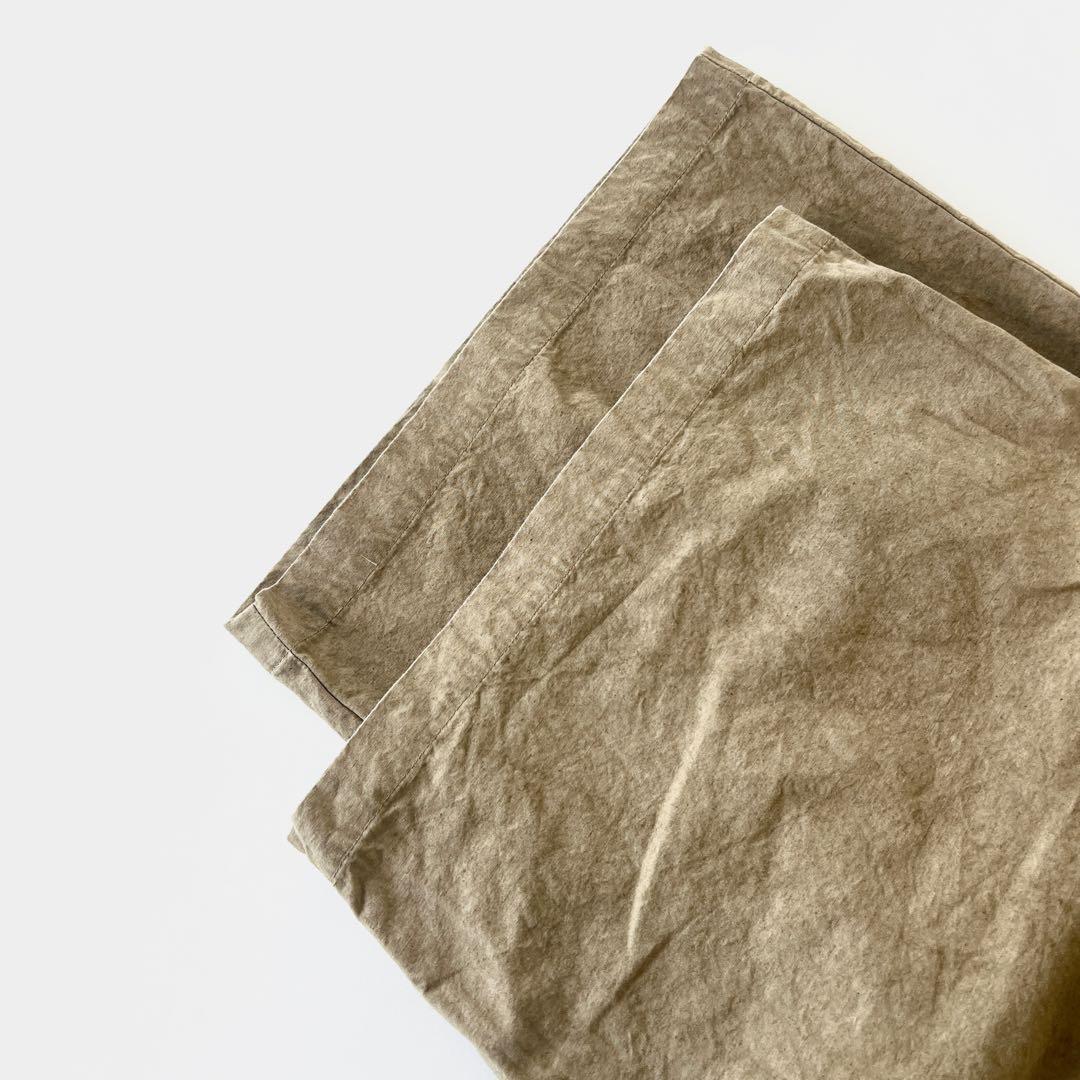 ガーゼ リネン ガウチョ フレア パンツ 無地