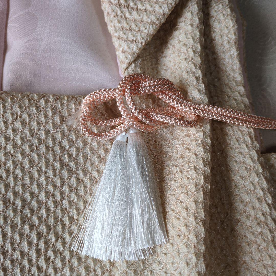 七五三３歳女の子正絹総絞り手縫いの被布(中綿無し）刺繍入り