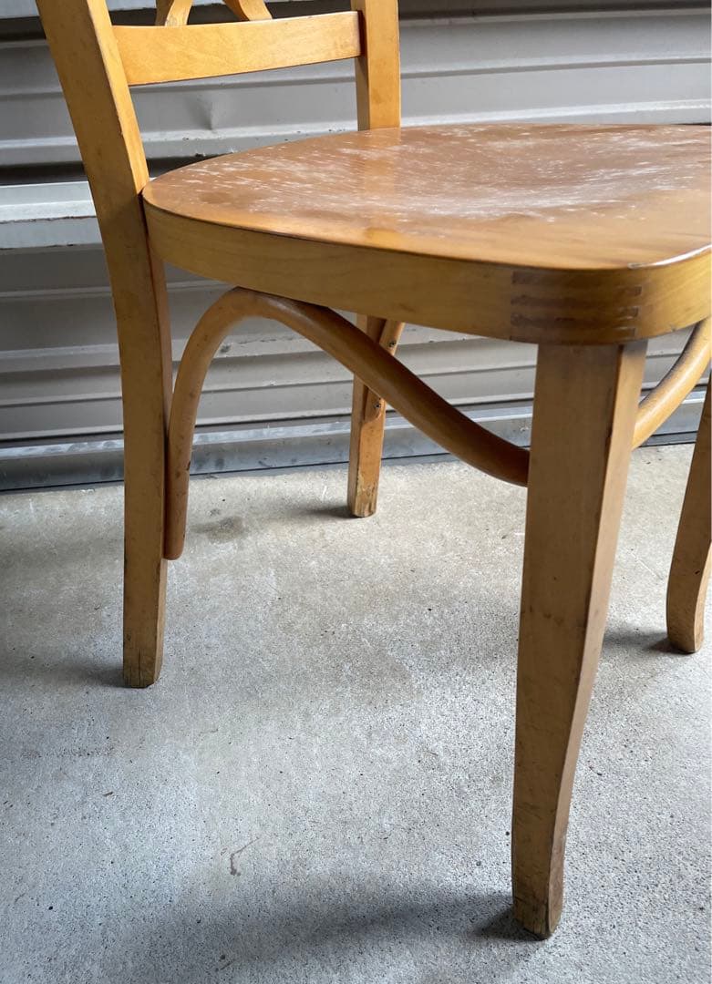 ビンテージ/無垢材/曲木/ダイニングチェア/クロスバックチェア/チェア/椅子