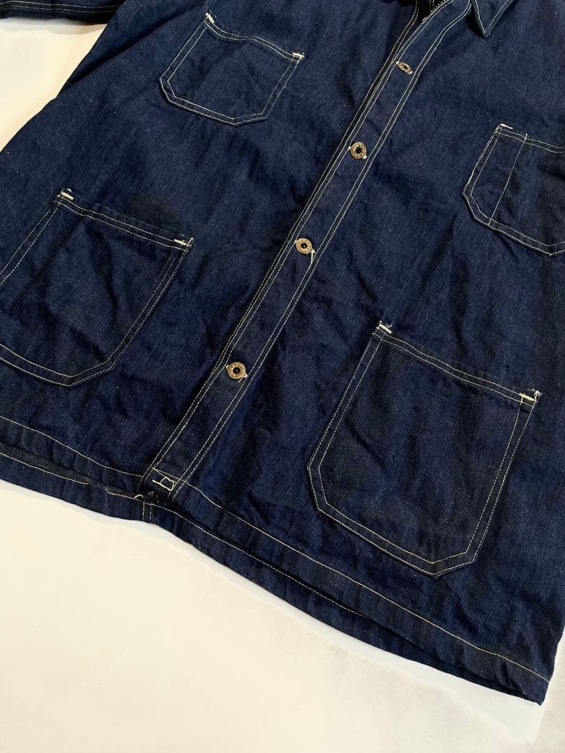 40s WWⅡ デニム カバーオール 大戦 ビッグサイズ ワンウォッシュ