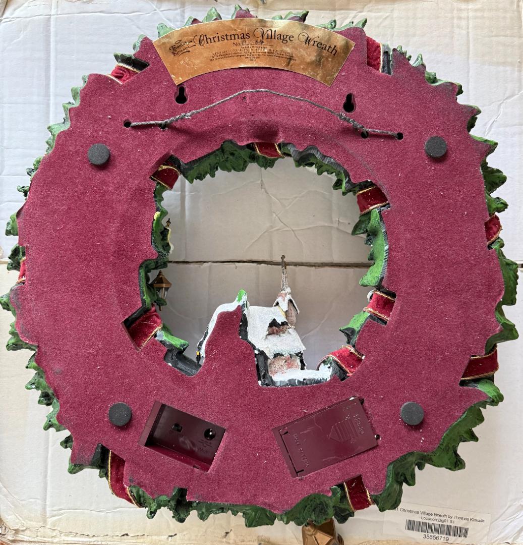 トーマスキンケード リース クリスマス ビレッジ 直径約42cm
