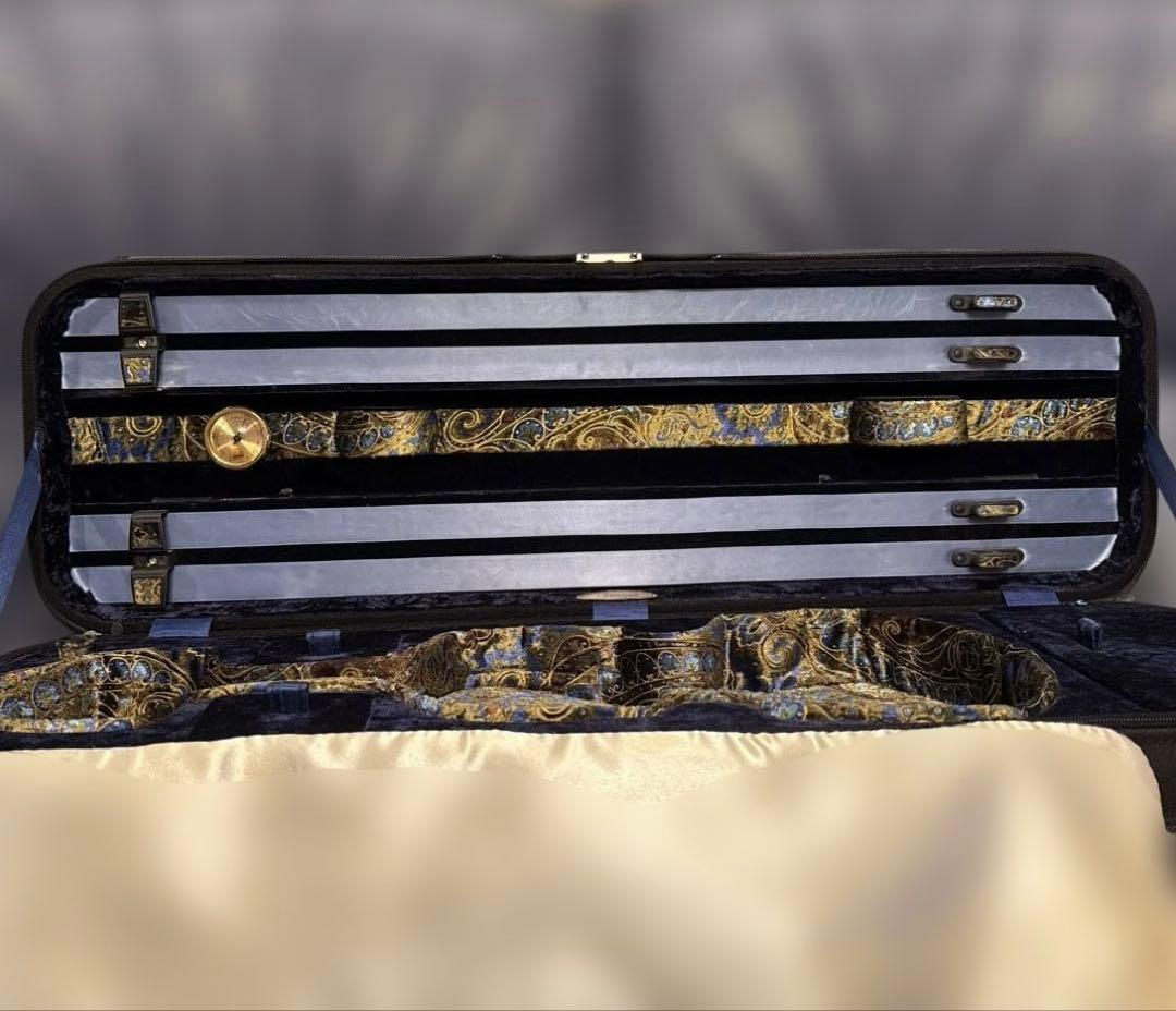 GEWA ヴァイオリンケースVenezia 4/4 黒 湿度計付弓4本収納可