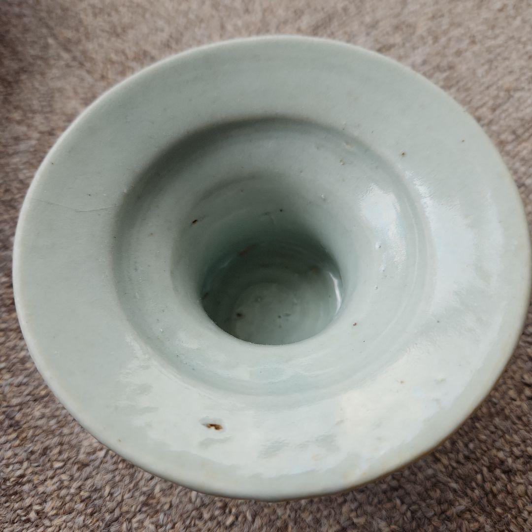 韓国李朝後期白磁椀と台