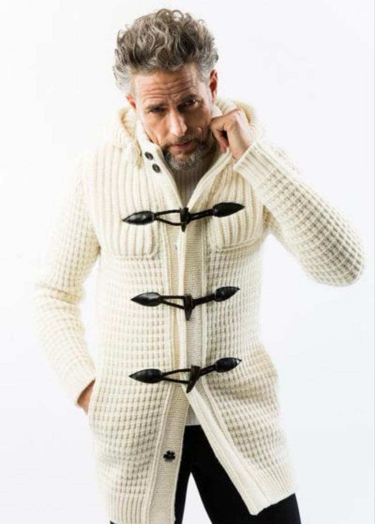 AKM ニットダッフルコート ブラック M