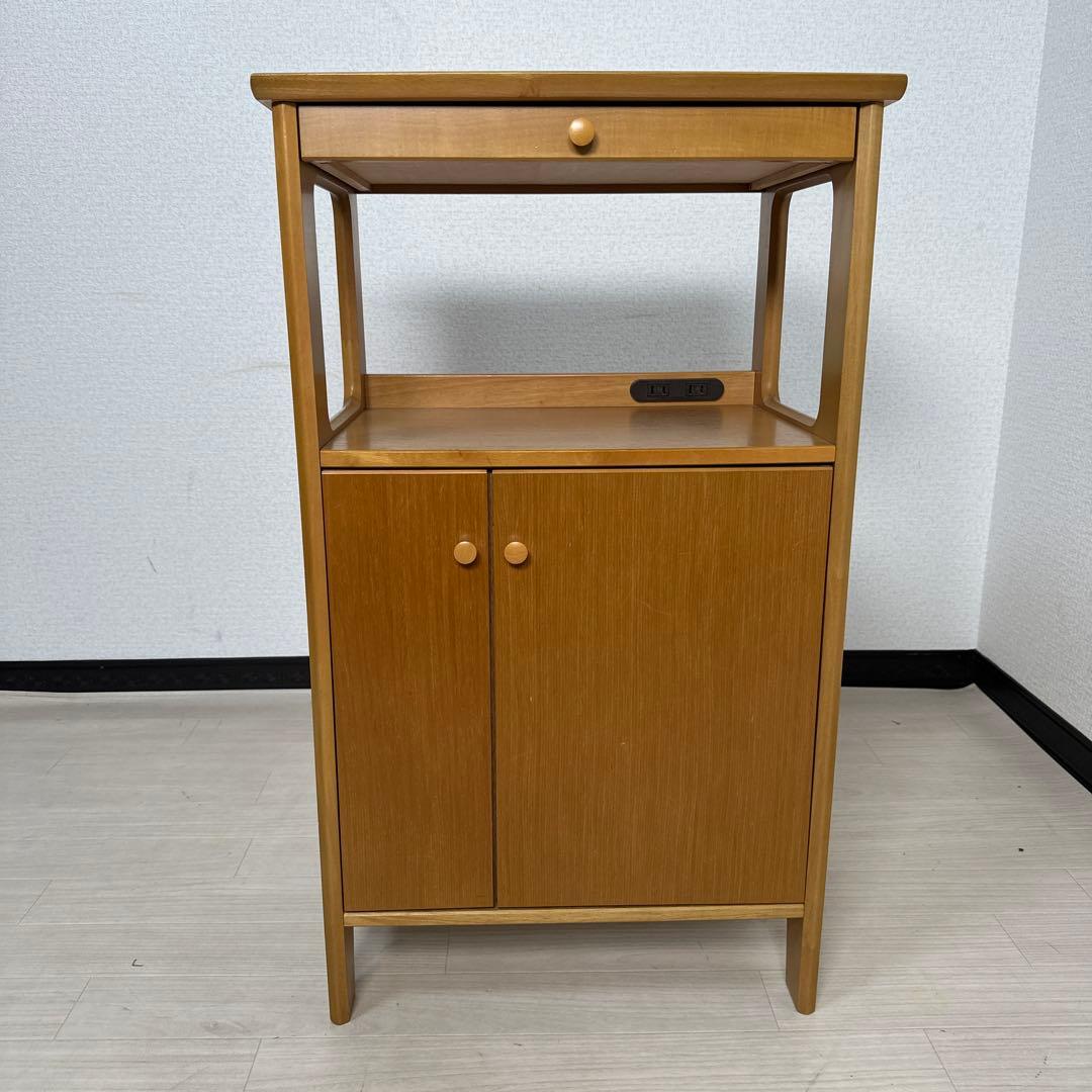 カリモク 電話台 TEL台 FAX台 サイドテーブル コンセント2口 i4※