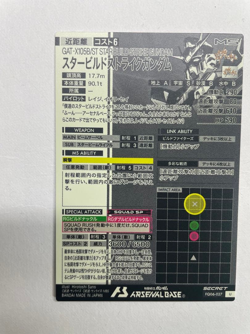 アーセナルベース　スタービルドストライク　FQ06-027 SEC シークレット