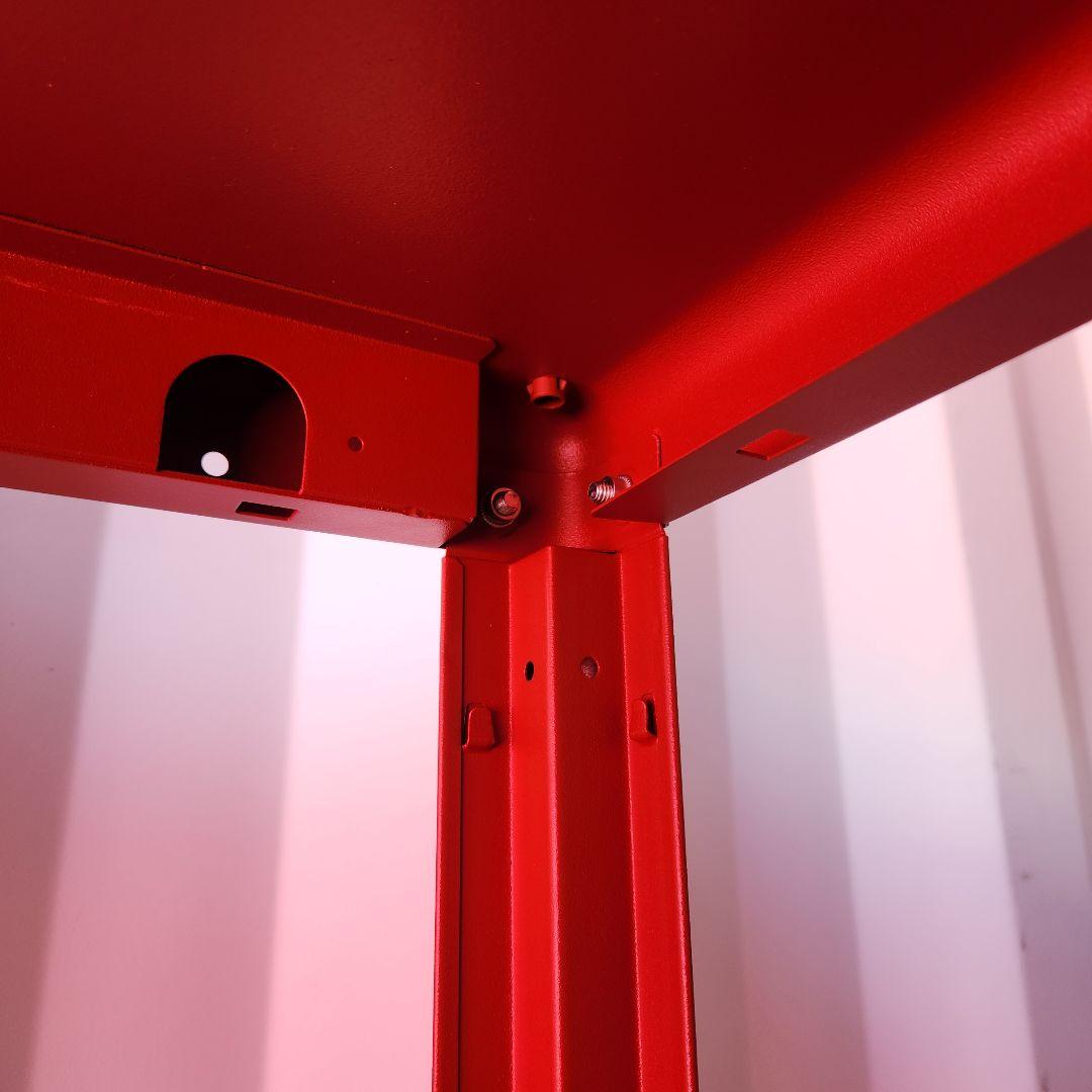 廃盤カラー ikea KOLBJÖRN 赤 スチール製 3段ラック シェルフ