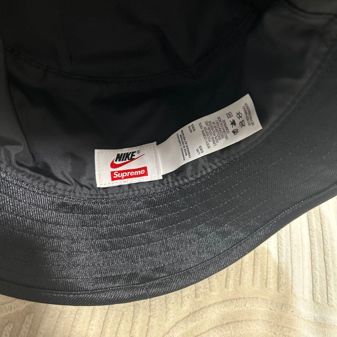 シュプリーム 帽子 ナイキ ダズル クラッシャー バケットハット ブラック