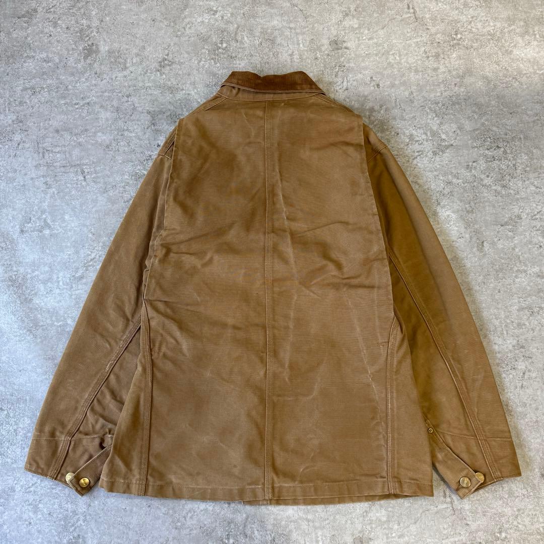 希少90s■カーハート【M】USA製 カバーオール チョアコート ジャケット