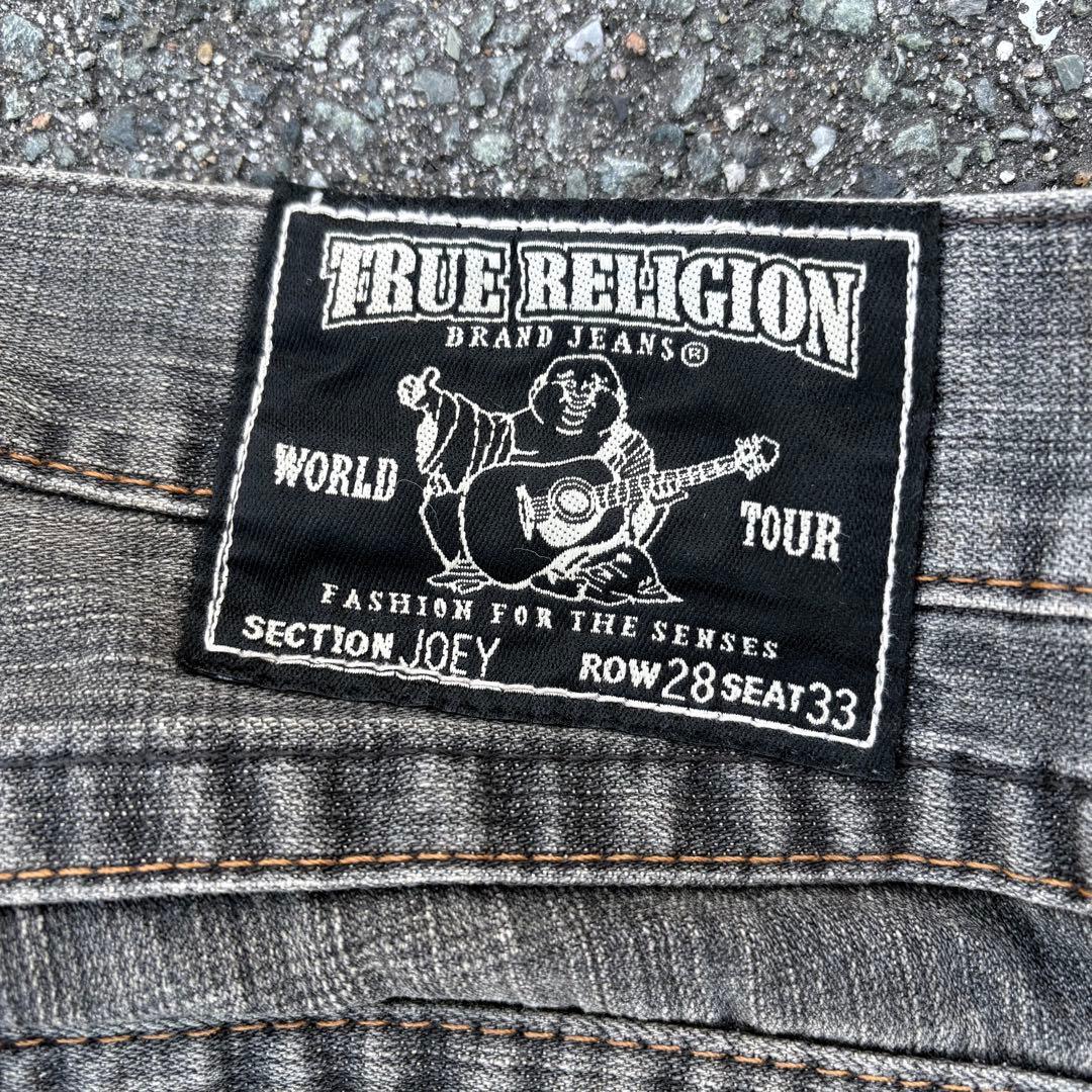 00s USA製 TRUE RELIGION ブラック フレアデニムパンツ 28