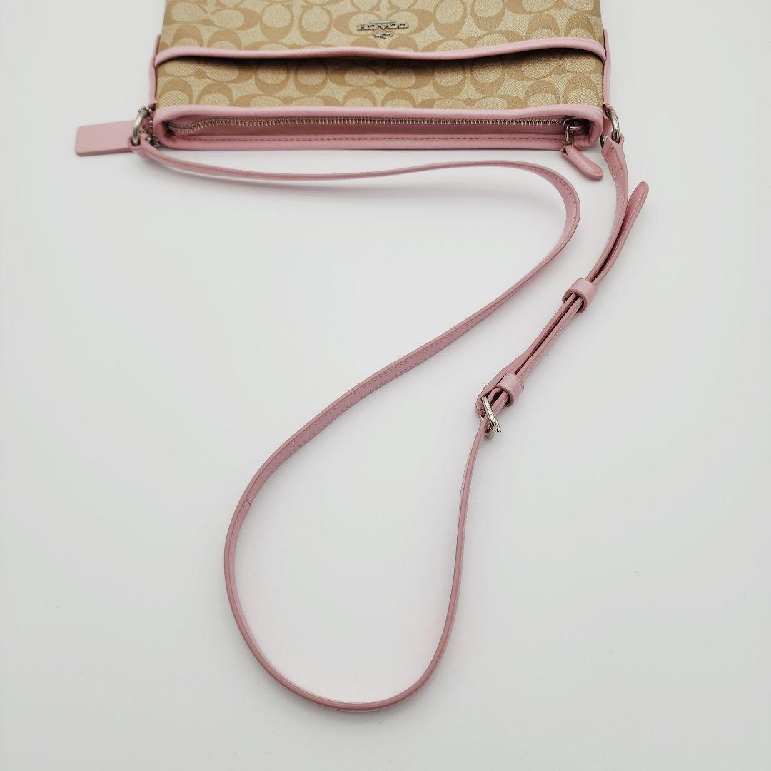 美品 ★COACH★ コーチ ショルダー シグネチャー ベージュ F34938