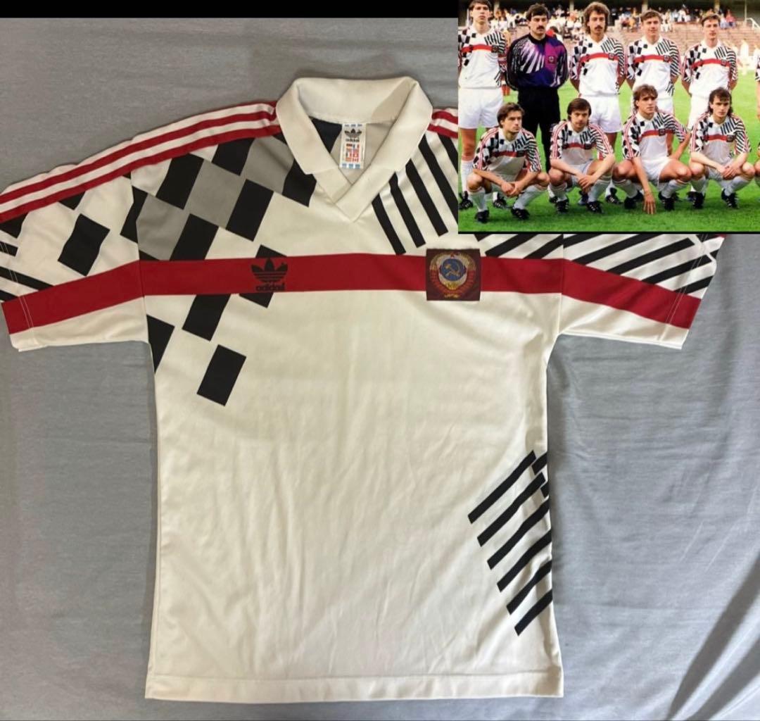 正規品 90s ロシア ソビエト連邦代表 アウェイ adidas ドイツ製 W杯