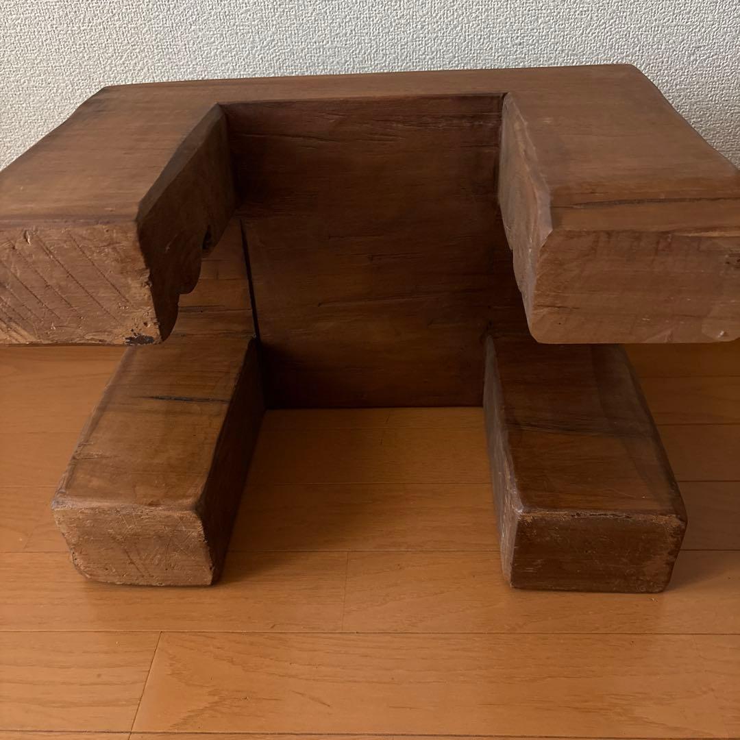 木製スツール　イス　テーブル　ディスプレイ　アンティーク　骨董