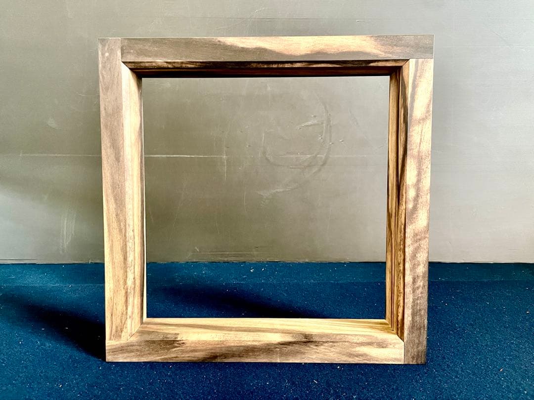 割引❣️【未使用 美品】「母」 縞柿 黒柿 炉縁 共箱 茶道具 （901B②）