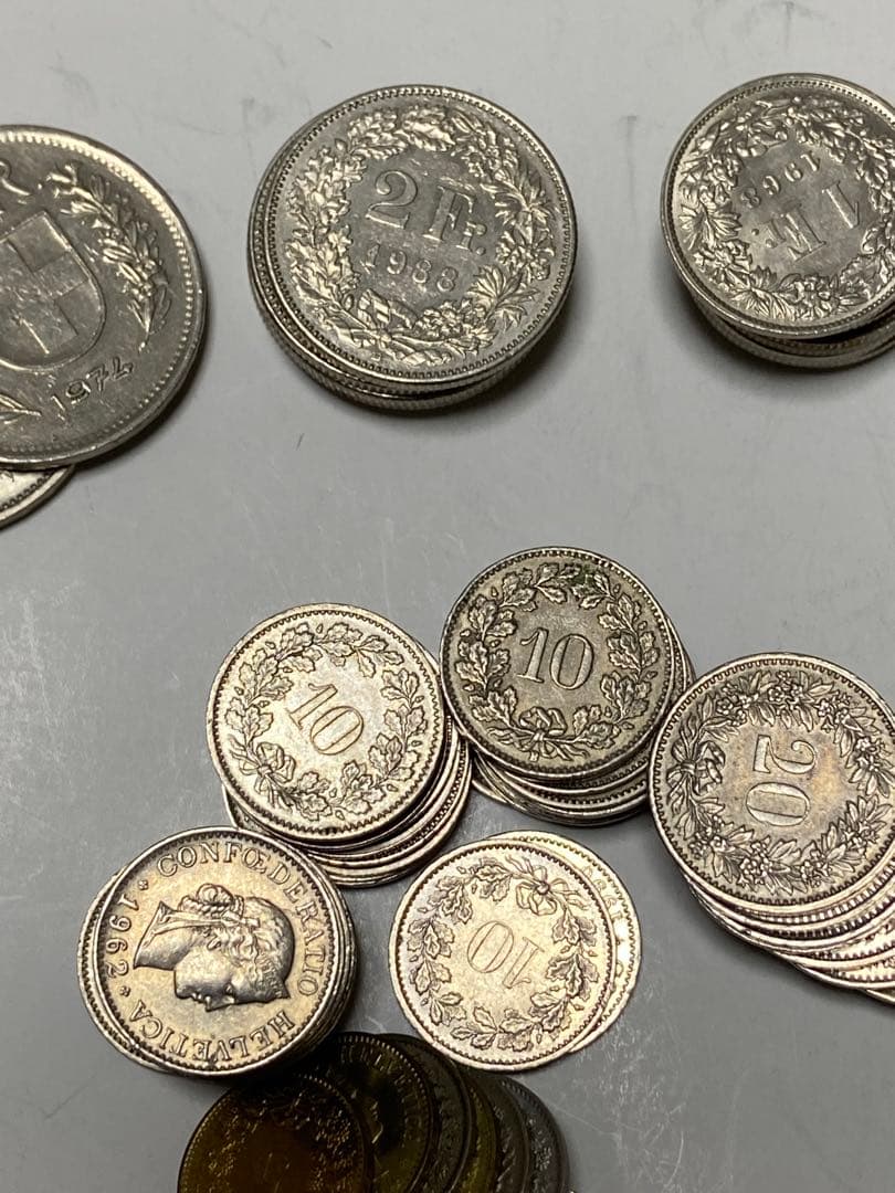 スイス　白銅貨　43.9フラン　世界　外国　通貨　現行貨幣