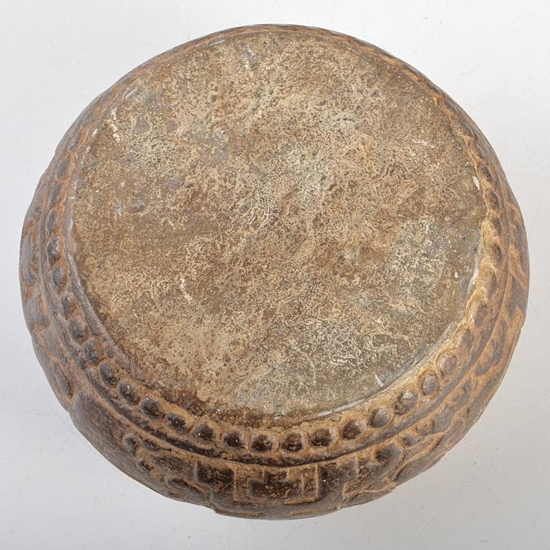 中国　書道具　太鼓形硯　端渓硯　M　R7350