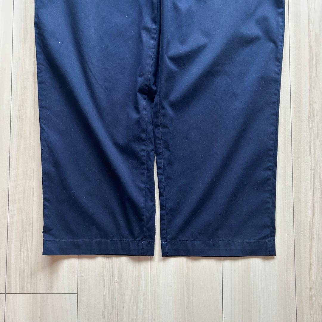 90s ポロゴルフ 2タックチノトラウザーズ ネイビー 実寸34×30 状態良