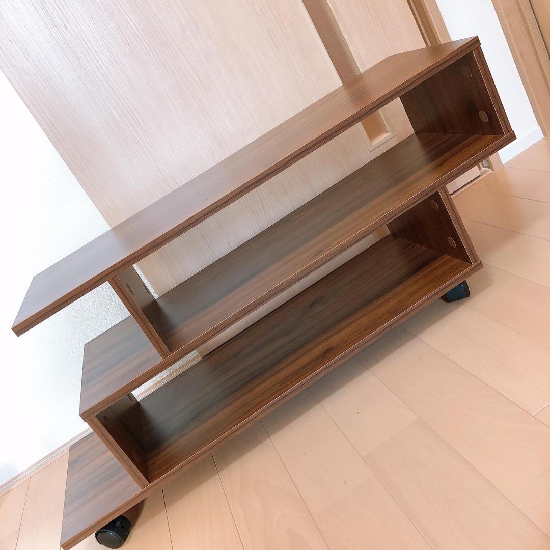 ローボード キャスター付 37V対応 移動楽々おしゃれS型テレビ台